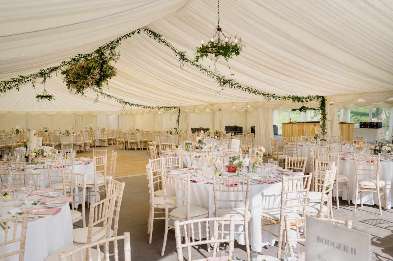 Wedding marquee tables